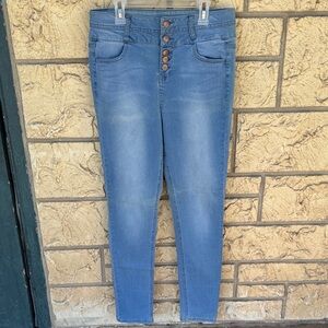 Tinseltown Blue Jeans Stretch Comfy Size 9 Button fly